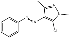 5-クロロ-1,3-ジメチル-4-フェニルアゾ-1H-ピラゾール 化学構造式