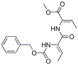 (Z)-2-[(Z)-2-(ベンジルオキシカルボニルアミノ)-2-ブテノイルアミノ]-2-ブテン酸メチル 化学構造式