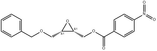 4-ニトロ安息香酸[(2R)-3α-(ベンジルオキシメチル)オキシラン-2α-イル]メチル 化学構造式