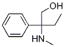 2-メチルアミノ-2-フェニルブタノール 化学構造式