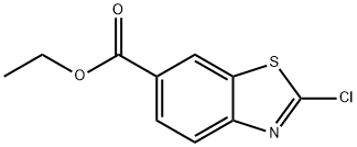 2-クロロ-1,3-ベンゾチアゾール-6-カルボン酸エチル 化学構造式