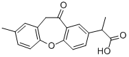 10,11-ジヒドロ-α,8-ジメチル-11-オキソジベンゾ[b,f]オキセピン-2-酢酸 化学構造式