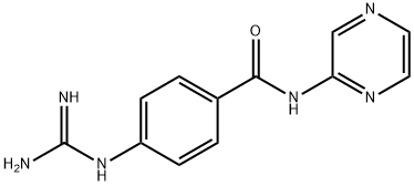 Benzamide, 4-[(aminoiminomethyl)amino]-N-pyrazinyl- (9CI) Structure