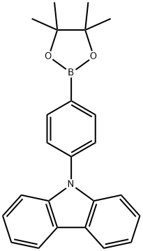 9-[4-(4,4,5,5-テトラメチル-1,3,2-ジオキサボロラン-2-イル)フェニル]-9H-カルバゾール 化学構造式
