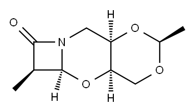 7H-Azeto[2,1-b]-1,3-dioxino[4,5-e][1,3]oxazin-7-one,hexahydro-2,6-dimethyl-,(2S,4aR,5aS,6R,9aR)-(9CI) Structure