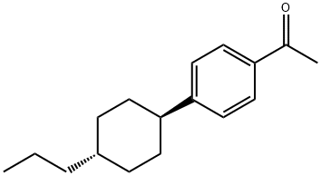 4-trans(4-N-プロピルシクロへキシル)アセトフェノン 化学構造式