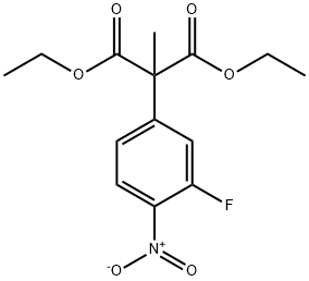 diethyl (3-fluoro-4-nitrophenyl)methylmalonate Struktur