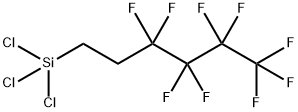 3,3,4,4,5,5,6,6,6-ノナフルオロヘキシルトリクロロシラン 化学構造式