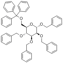 6-O-Trityl-1,2,3,4-tetra-O-benzyl-α-D-mannopyranose Structure