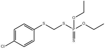 ジチオりん酸O,O-ジエチルS-[(4-クロロフェニルチオ)メチル] 化学構造式