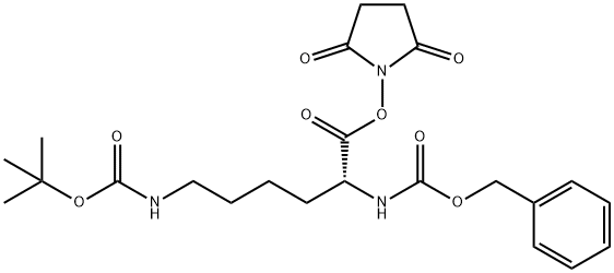 N6-[叔丁氧羰基]-N2-[苄氧羰基]-D-赖氨酸琥珀酰亚胺基酯, 78603-23-3, 结构式