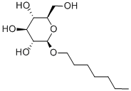 庚烷基-β-D-吡喃葡萄糖苷 结构式