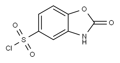 2-オキソ-2,3-ジヒドロ-1,3-ベンズオキサゾール-5-スルホニルクロリド 化学構造式