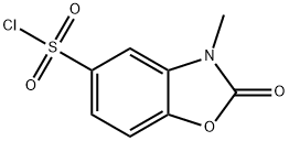 3-メチル-2-オキソ-2,3-ジヒドロ-1,3-ベンズオキサゾール-5-スルホニルクロリド 化学構造式