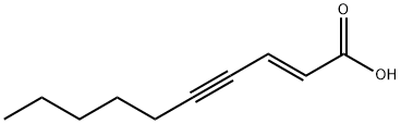 (2E)-2-デセン-4-イン酸 化学構造式