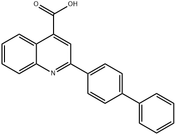 2-ビフェニル-4-イルキノリン-4-カルボン酸 化学構造式