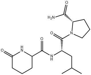 N-[(S)-6-オキソ-2-ピペリジニルカルボニル]-L-Leu-L-Pro-NH2 化学構造式