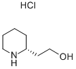 (S)-2-(2-ヒドロキシエチル)ピペリジン塩酸塩 化学構造式