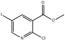 2-クロロ-5-ヨードニコチン酸メチル 化学構造式