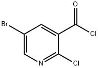 5-BROMO-2-CHLORO-3-PYRIDINECARBONYL CHLORIDE Structure