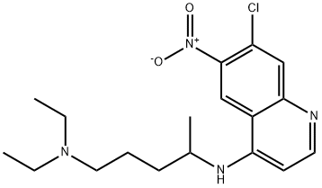 Quinoline, 8-chloro-4-((4-(diethylamino)-1-methylbutyl)amino)-6-nitro- Structure