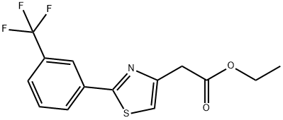 2-{2-[3-(トリフルオロメチル)フェニル]-1,3-チアゾール-4-イル}酢酸エチル 化学構造式