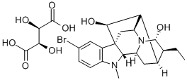 Ajmalan-17,21-diol, 10-bromo-, (17S,21-alpha)-, (R-(R*,R*))-2,3-dihydr oxybutanedioate(1:1) (salt) Structure