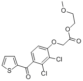 2-Methoxyethyl (2,3-dichloro-4-(2-thienylcarbonyl)phenoxy)acetate Structure