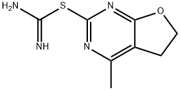 Carbamimidothioic acid, 5,6-dihydro-4-methylfuro[2,3-d]pyrimidin-2-yl ester (9CI) Structure