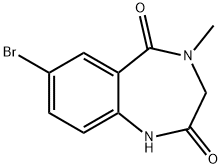 7-溴-4-甲基-3,4-二氢-1H-苯并[E][1,4]二氮杂-2,5-二酮 结构式
