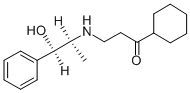 1-シクロヘキシル-3-[[(1S,2R)-2-ヒドロキシ-1-メチル-2-フェニルエチル]アミノ]-1-プロパノン 化学構造式