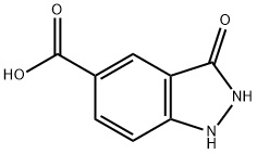 3-氧代-2,3-二氢-1氢-吲唑-5-羧酸 结构式