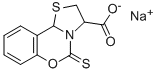 5H,10bH-Thiazolo(3,2-c)(1,3)benzoxazine-3-carboxylic acid, 2,3-dihydro -5-thioxo-, sodium salt Structure