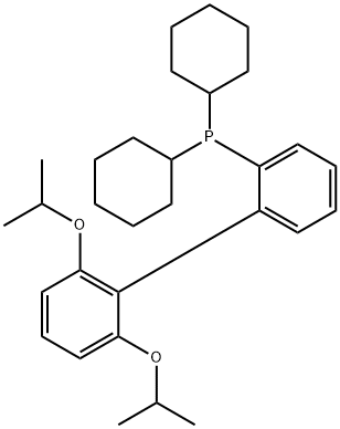 2-ジシクロヘキシルホスフィノ-2',6'-ジイソプロポキシビフェニル 化学構造式