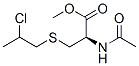 methyl (2R)-2-acetamido-3-(2-chloropropylsulfanyl)propanoate Struktur
