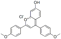 1-Benzopyrylium, 7-hydroxy-2,4-bis(4-methoxyphenyl)-, chloride Structure