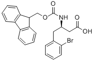 FMOC-(R)-3-氨基-4-(2-溴苯基)-丁酸 结构式