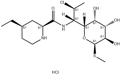 L-threo-.alpha.-D-galacto-Octopyranoside, methyl 7-chloro-6,7,8-trideoxy-6-(2S,4R)-4-ethyl-2-piperidinylcarbonylamino-1-thio-, monohydrochloride Structure