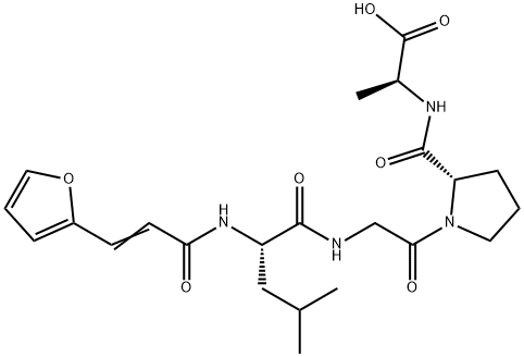 N-[3-(2-フリル)アクリロイル]-LEU-GLY-PRO-ALA 化学構造式