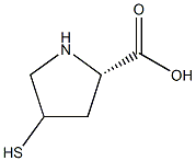塩化(4S)-4-メルカプト-L-プロリン 化学構造式