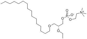 1-O-HEXADECYL-2-O-ETHYL-SN-GLYCERO-3-PHOSPHORYLCHOLINE, 78858-42-1, 结构式