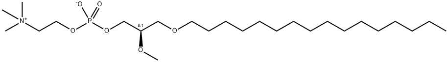 1-O-HEXADECYL-2-O-METHYL-SN-GLYCERYL-3-PHOSPHORYLCHOLINE, 78858-44-3, 结构式