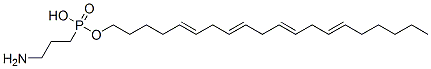 5,8,11,14-eicosatetraenyl (3-aminopropyl)phosphonate 结构式