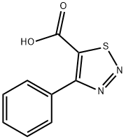 4-フェニル-1,2,3-チアジアゾール-5-カルボン酸 化学構造式