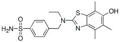 Benzenesulfonamide,  4-[[ethyl(6-hydroxy-4,5,7-trimethyl-2-benzothiazolyl)amino]methyl]- Struktur