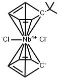 双(乙基环戊二烯基)二氯化铌(IV) 结构式