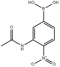 3-アセタミド-4-ニトロフェニルボロン酸 化学構造式