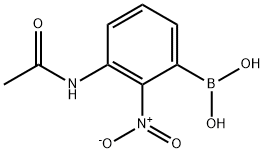 (3-ACETAMIDO-2-NITRO)BENZENEBORONIC ACID Struktur