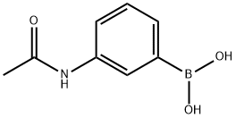 3-アセトアミドフェニルボロン酸 化学構造式