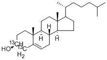 CHOLESTEROL-3,4-13C2 Structure